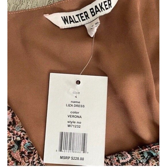 Walter Baker Liza A-Line Dress Verona $228 Size 6 NWOT Square Neck Ruffle Lined - Picture 5 of 13